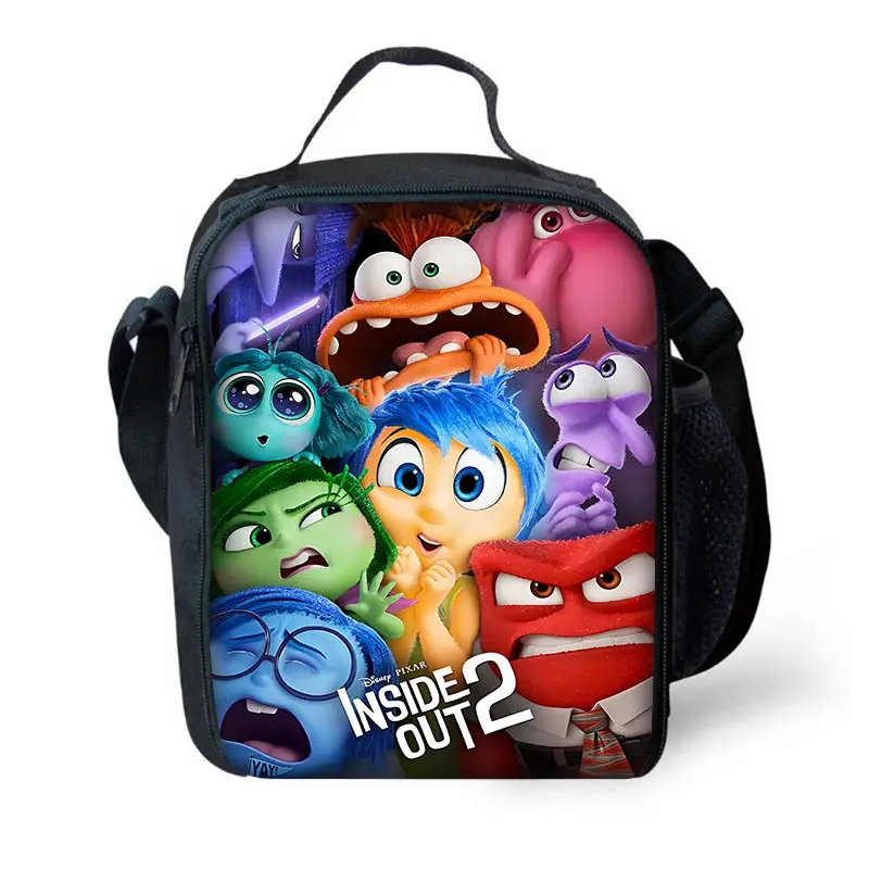 Cartoon Inside Out 2 Child Insulated Large Capacity Bag for Boy Girl Student Outdoor Picnic Resuable Thermal Cooler Lunch Box