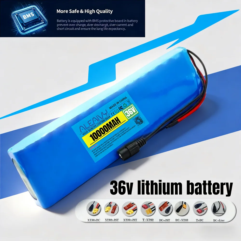 Aleaivy 36V 10000mAh 10S3P battery pack  suitable for 150W~350W 42V electric mobility tools with built-in lithium battery