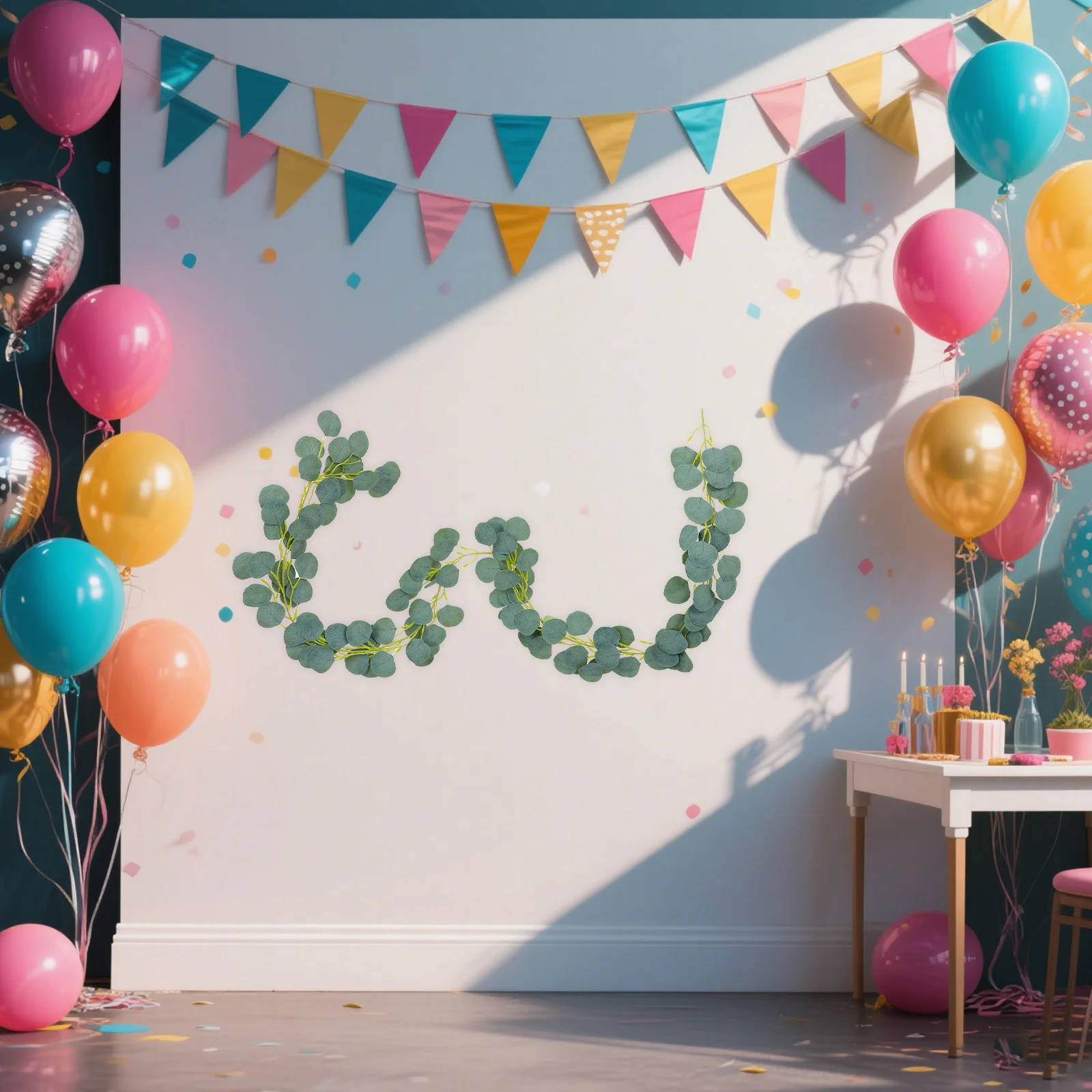 

2Pcs Artificial Eucalyptus Garland Realistic Faux Greenery Vines Wedding Table Bedroom Wall Garden Decor Hanging Room Decoration