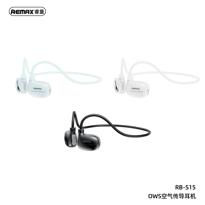 REMAX RB-S15 conduzione aerea senza perdite, leggera e confortevole, batteria a lunga distanza, suono croccante, orecchie sportive aperte