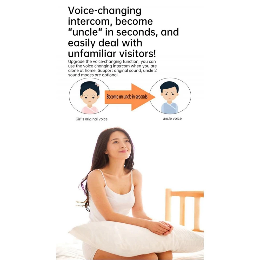 ABGN Tuya sonnette intelligente avec Vision nocturne HD WIFI interphone bidirectionnel visualisation en temps réel pour système de sécurité domestique