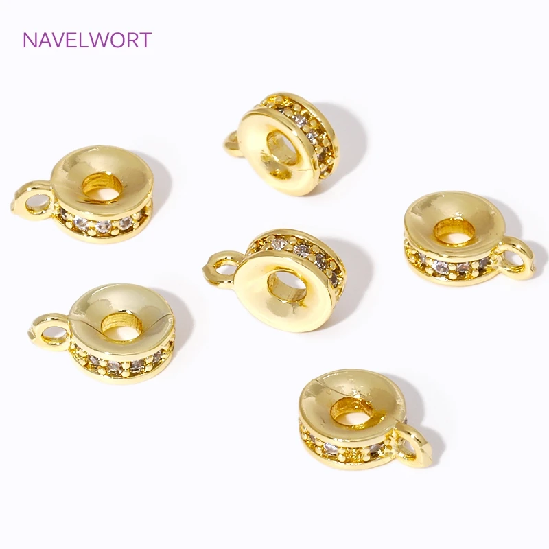 18K Gold Plated Pendant Bail Beads Connectors Pendant Bails For Jewelry Making DIY Bracelet/Necklace Making Accessories Findings