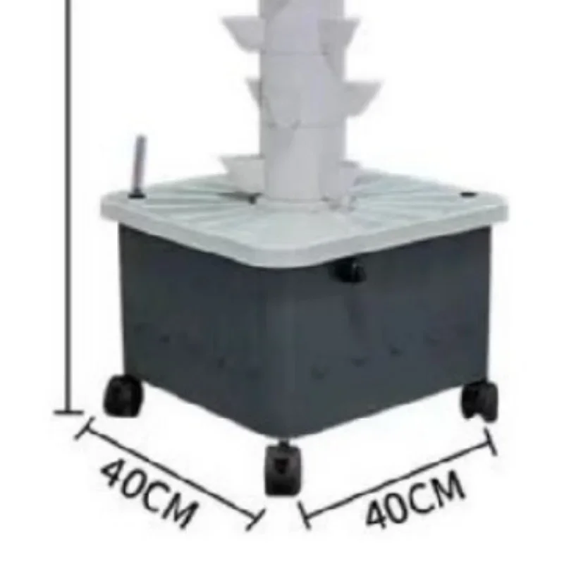 Vertical Aeroponic Growing Tower with Casters, Stacked Multi-Pocket Hydroponic Soilless Planting System for Indoor Vegetables