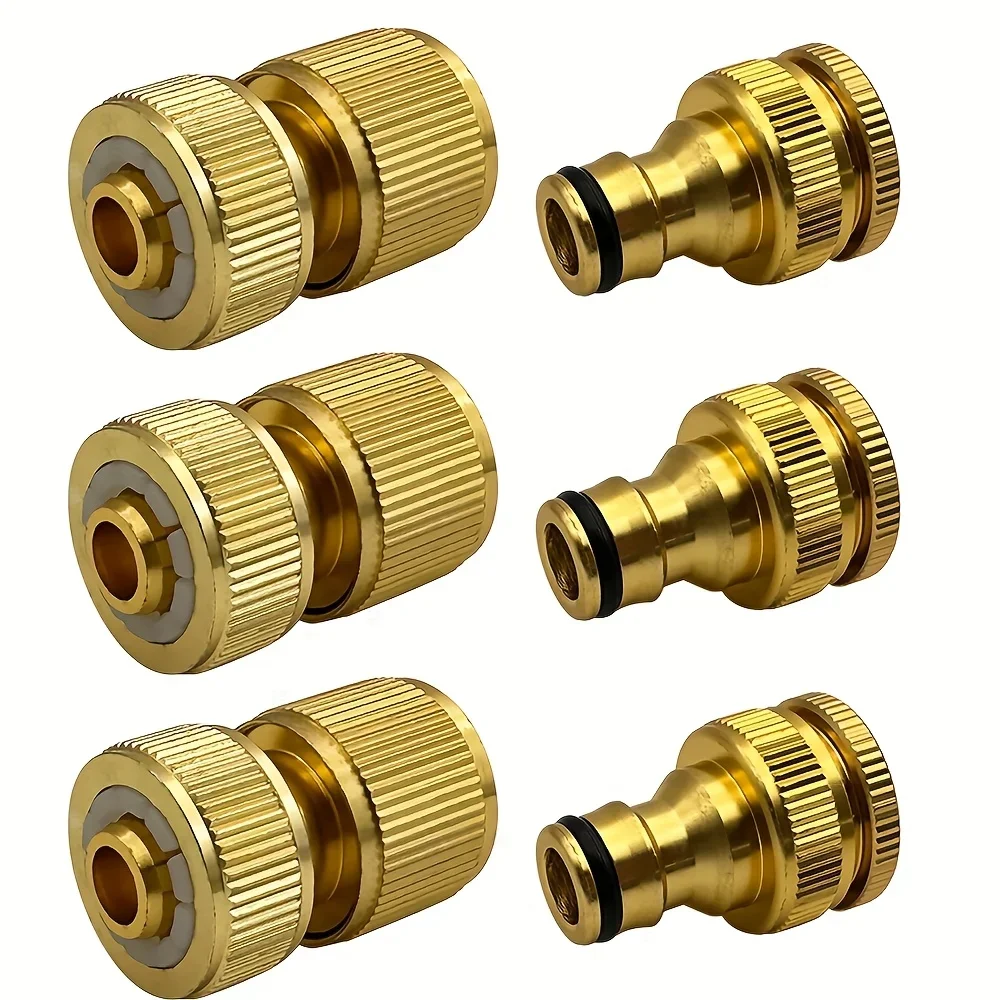 6/12 EU standard hose fitting kits -1/2 inch and 3/4 inch faucet fittings+1/2 inch (13-16mm) garden pipe quick couplings