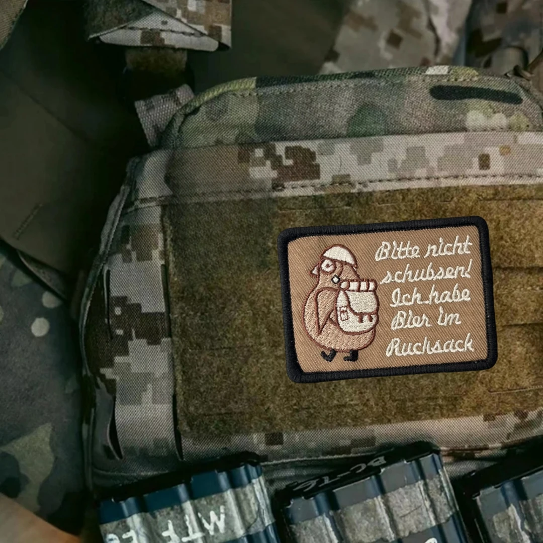 Bitte Nicht-مدرسة تكتيكية ملصقات حقيبة ظهر تطريز ، رقع خطاف وحلقة للملابس ، شارة الروح المعنوية