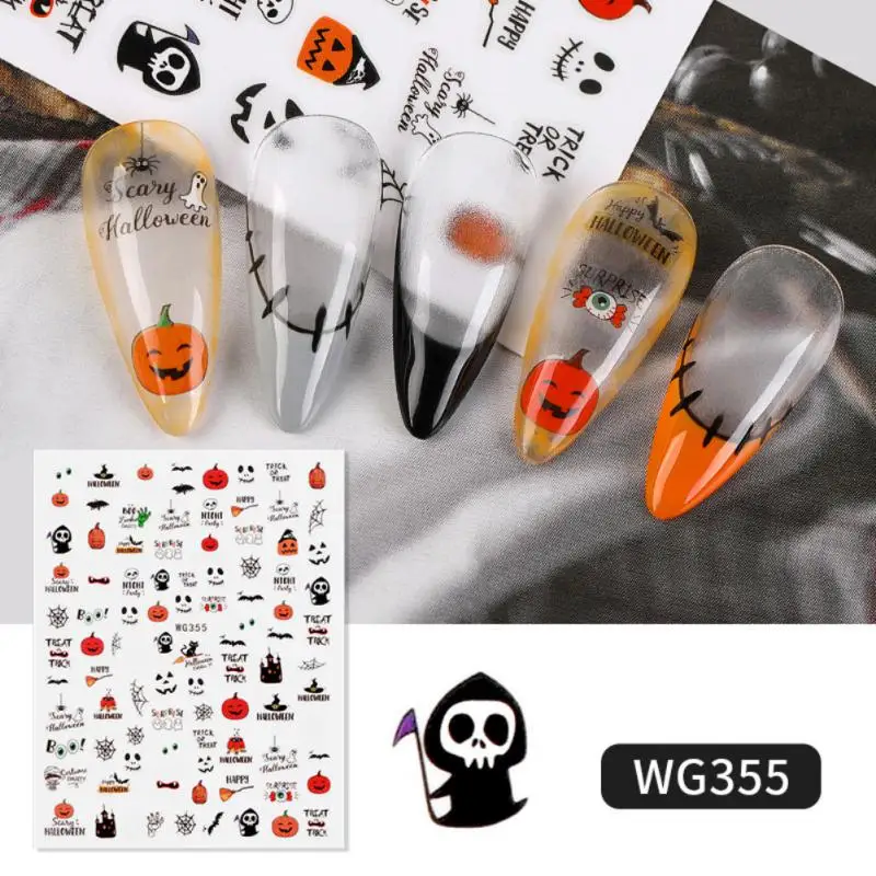 Nail Stickers Halloween Party Essential Vibrant Vampire Nail Art Elf Nail Decoration In-demand Halloween Long-lasting Spooky Fun