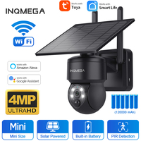 INQMEGA 4MP WIFI Tuya Solar Camera Outdoor Solar Panel Battery Surveillance Security Camera Support Alexa Google Home Video Cam