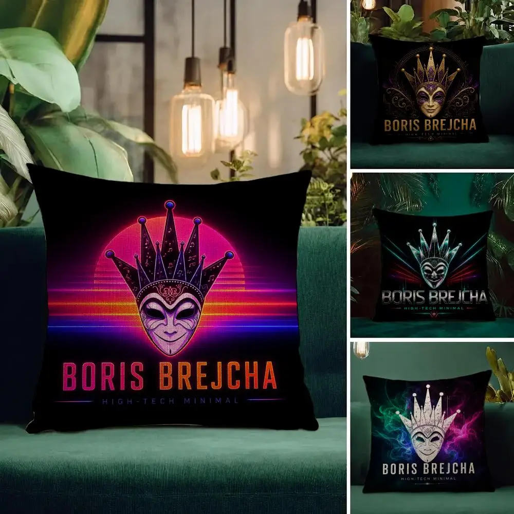 DJ Boris Brejcha Cushion Cover Natural Linen Pillowcase Set All-in-One Decor Cushion Cover for Sofa Bedroom Chair