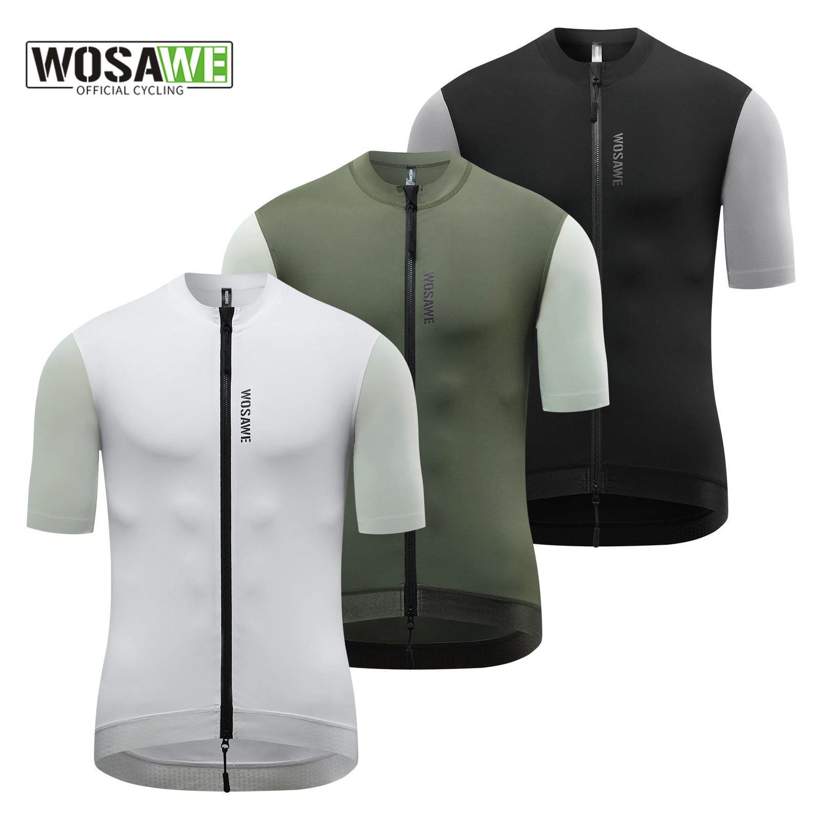 

WOSAWE Men's Cycling Jersey Summer Bicycle Pro Team Short Sleeve Shirts Road Bike Breathable Clothing maillot ciclismo hombre