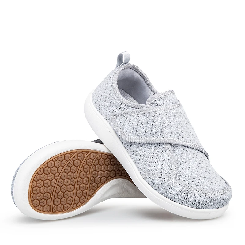 Elderly Open Shoes For Fat Wide Foot Swollen Feet Mens Diabetic Shoes Hallux Valgus Bunion Orthopedics Thumb Eversion Adjustable