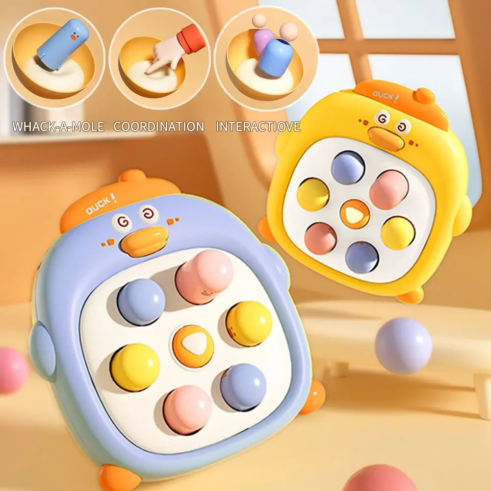 

Cartoon Duck Montessori Baby Knocking Toy Mini Whack-a-Mole Pinch Finger Decompression Toys Educational Birthday Gift Toy