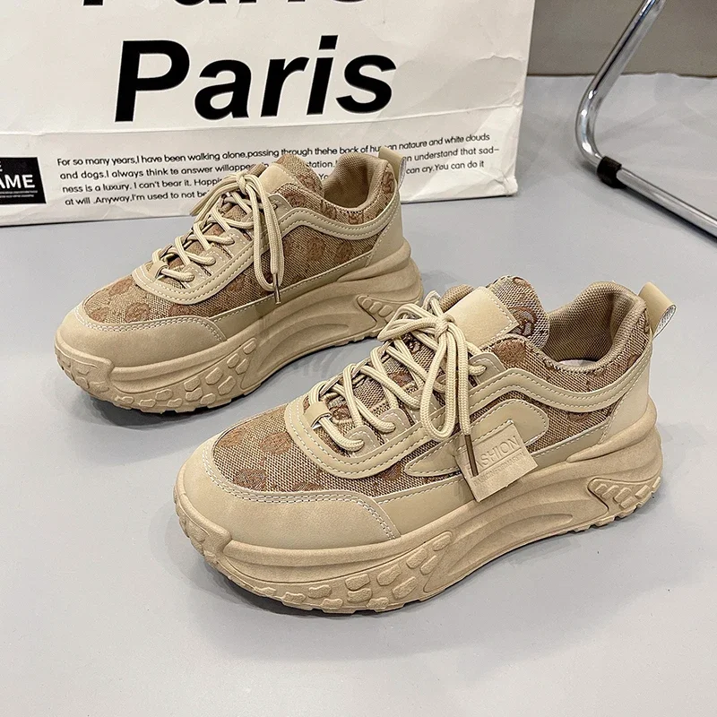 

Новинка 2024, роскошные дизайнерские женские спортивные дышащие сетчатые трендовые кроссовки на платформе на плоской подошве, женские элегантные модные туфли