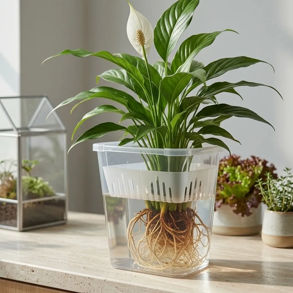 Transparent 4pcs Flower Bulbs Plant Container Gardening Support Basket Soilless Nursery Pot For Vegetables Flowerpot