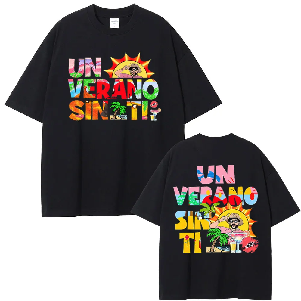 

Bad Bunny Tshirt Un Verano Sin Ti Graphic T-shirt Summer Men Woman Fashion Hip Hop Oversized Streetwear Male Casual Cotton Tees