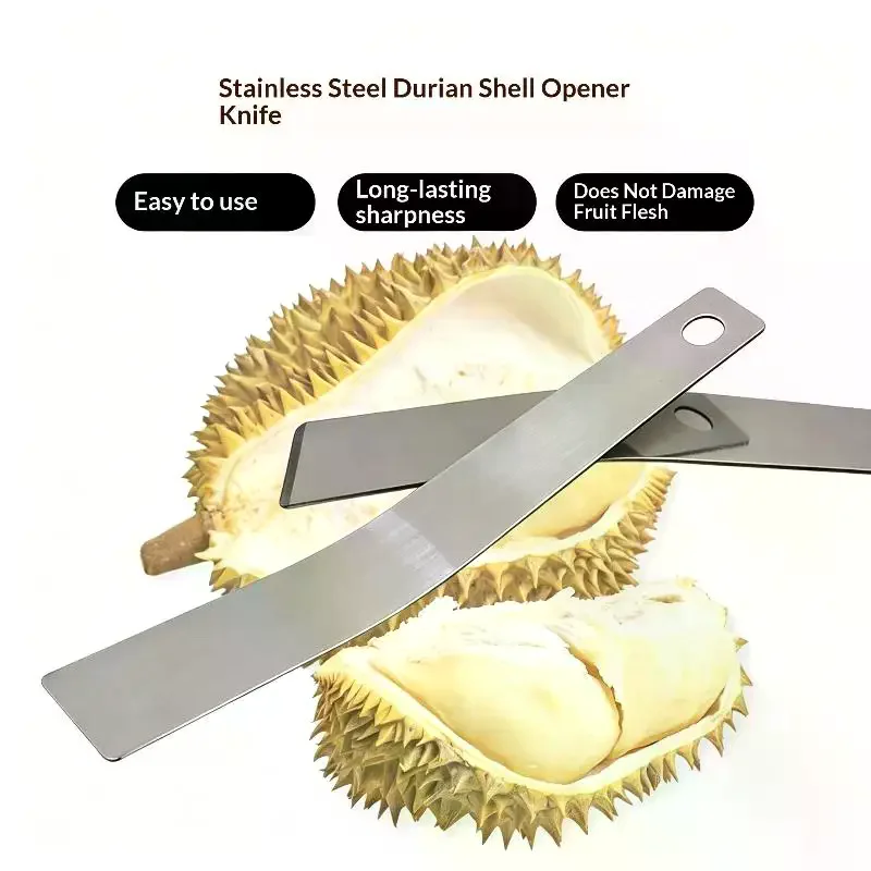 Durian Knife Stainless Steel Non Slip Wooden Handle Curved Blade For Kitchen Fruit Processing And Durian Opening Easy