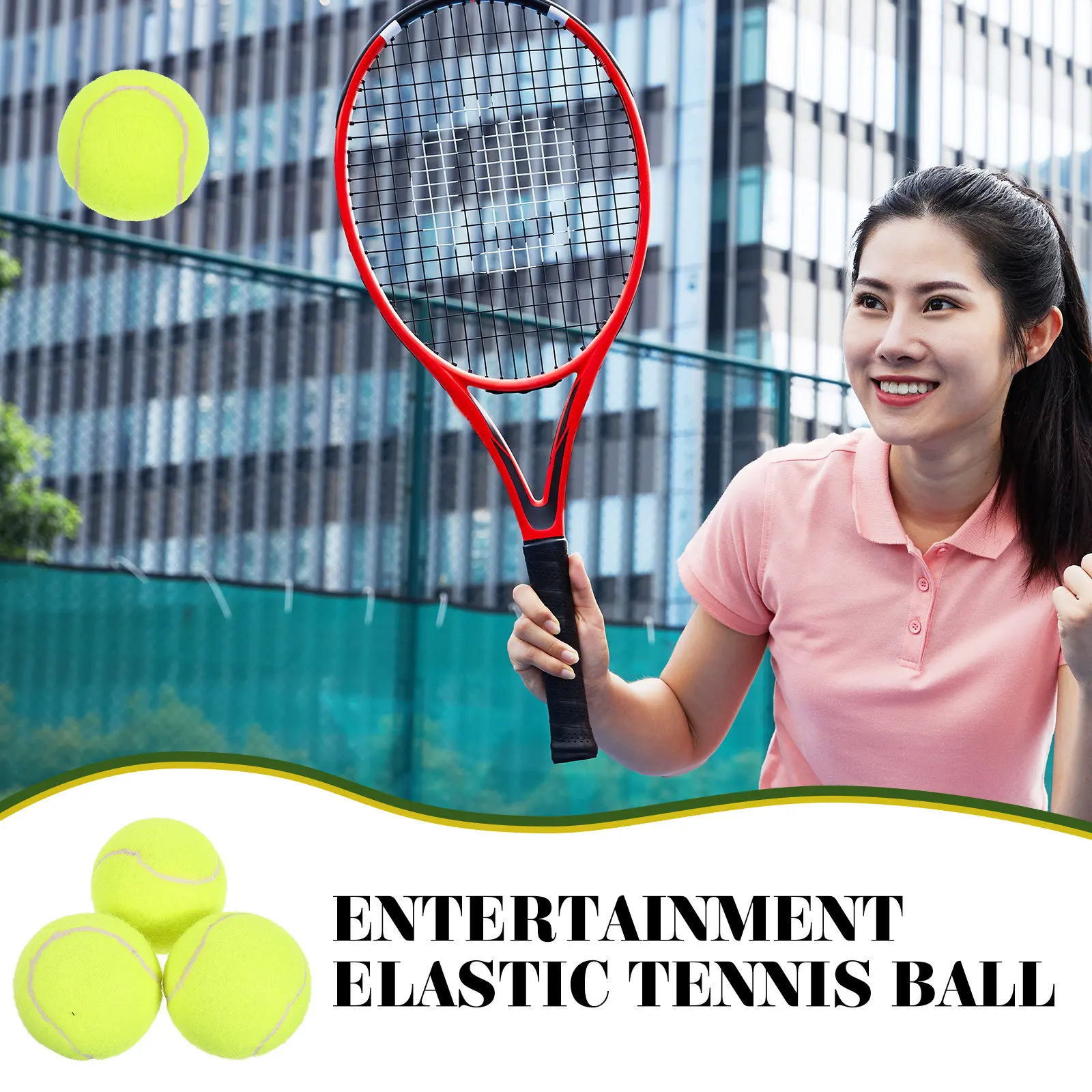 

3Pcs Tennis Training Balls Professional Practice Ball for Self Training Reflex Coordination Outdoor Indoor Tennis Supplies