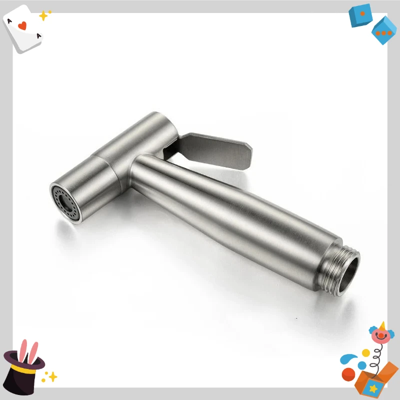 

Baokemo портативный усилитель для чистки на открытом воздухе из нержавеющей стали для ванной комнаты, устройство для промывки сиденья в ванной комнате, пистолет-распылитель для унитаза