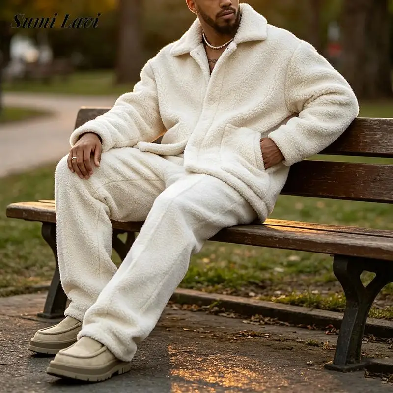 elegante-completo-in-pile-peluche-con-colletto-a-revers-per-uomo-giacca-con-zip-e-pantaloni-lunghi-larghi-outfit-due-pezzi-a-tinta-unita-per-uomo