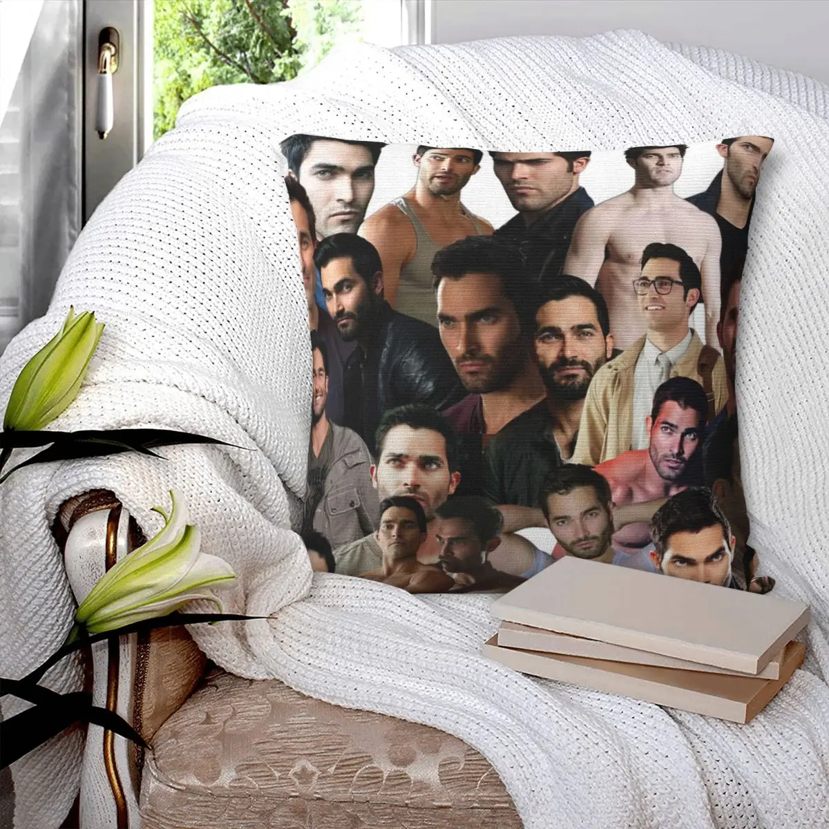 

Tyler Hoechlin Photo Collage Pillowcase Printed Cushion Cover Sofa Waist Pillow Pillow Cover