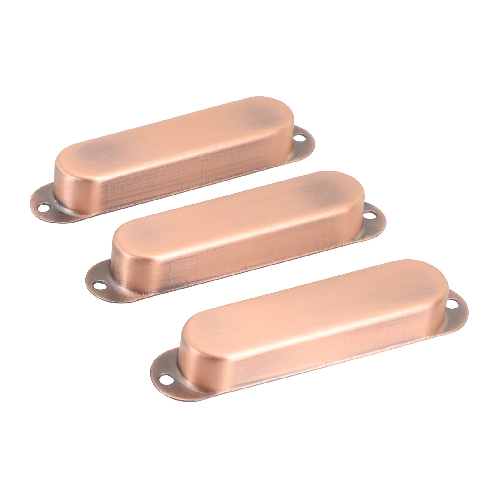 3 Pack Closed Guitar Pickup Cover for ST SQ Electric Guitars Metal Brass Shell Single Coil Protective Outer Housing