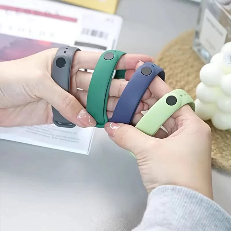 1-2 Stück Uhrenarmband für Xiaomi Mi Band 7 6 5 4 3 Silikon-Armbänder Handgelenksriemen für Mi Band 6 7 5 4 Smartwatch-Armband