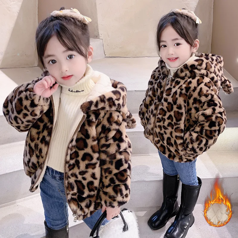 

Josaywin Children Jacket Coats Baby Kids Boys Leopard Parka Wool Fleece Coats for Girls Outerwear Children Jackets Coats