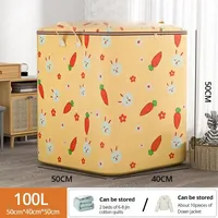 1PCS Clothes Storage Bag Big Mac Storage Box Large Capacity Fabric Home Wardrobe Storage Basket Toy Clothing Folding Bag