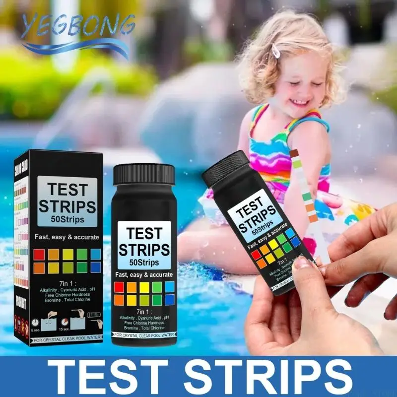 U2JB Water Check Strips Measure Chlorine Bromine Hardness For Home Commercial Use