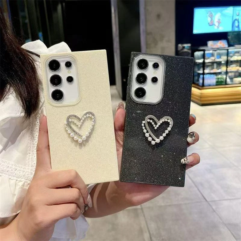 جديد ثلاثية الأبعاد لؤلؤة الحب القلب بريق جراب هاتف ل Redmi نوت 11 برو زائد SE 10 9 برو ماكس 10S 10 لايت 10T 9T 8 7 برو 7S 4G 5G غطاء #2
