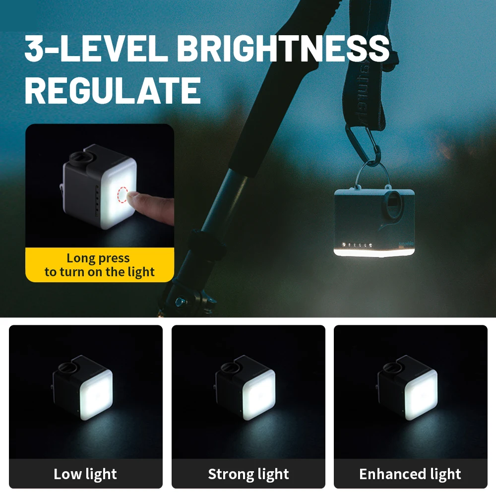 Naturehike Wind-air Outdoor Ultralight Mini Multifunctional Inflatable Pump Camping Portable Flashlight Camping Ambient Lights