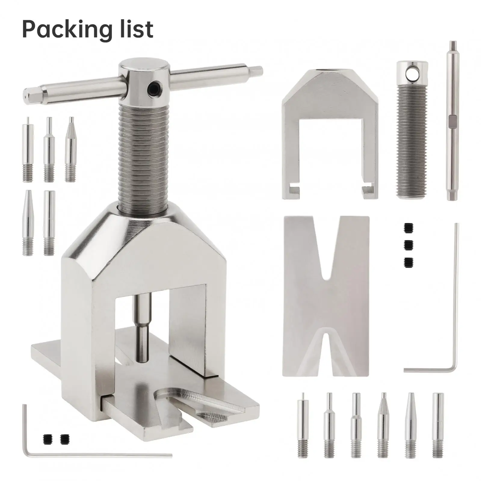 Universal Hard Stainless Steel RC Motor Gear Puller Motor Pinion Gear Puller Remover with 6 pcs Thickened and Enlarged Top Pin