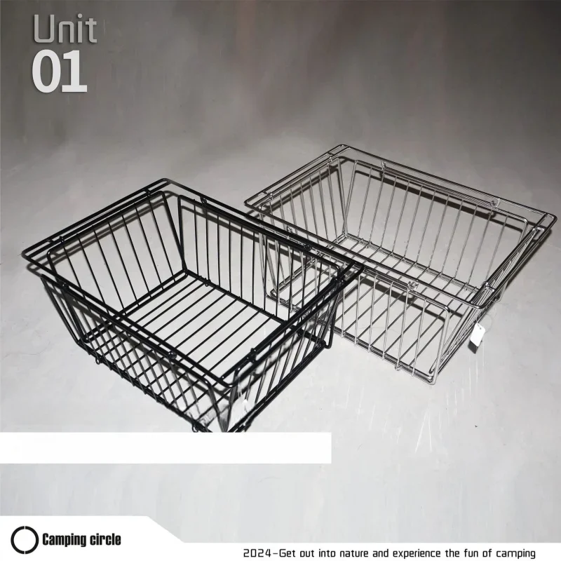 IGT Lightweight Stainless Steel Folding Drainer Basket Camping Storage Basket IGT Table Accessories NEW