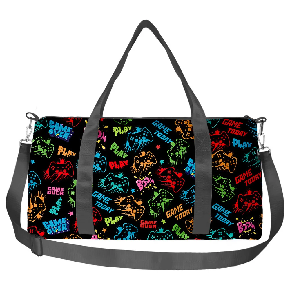 

Classic Popular Cool Novelty game controller 3D Printed Travel Bags Barrel Shape Crossbody Bag Outdoor Sports Bags Gym Yoga Bag