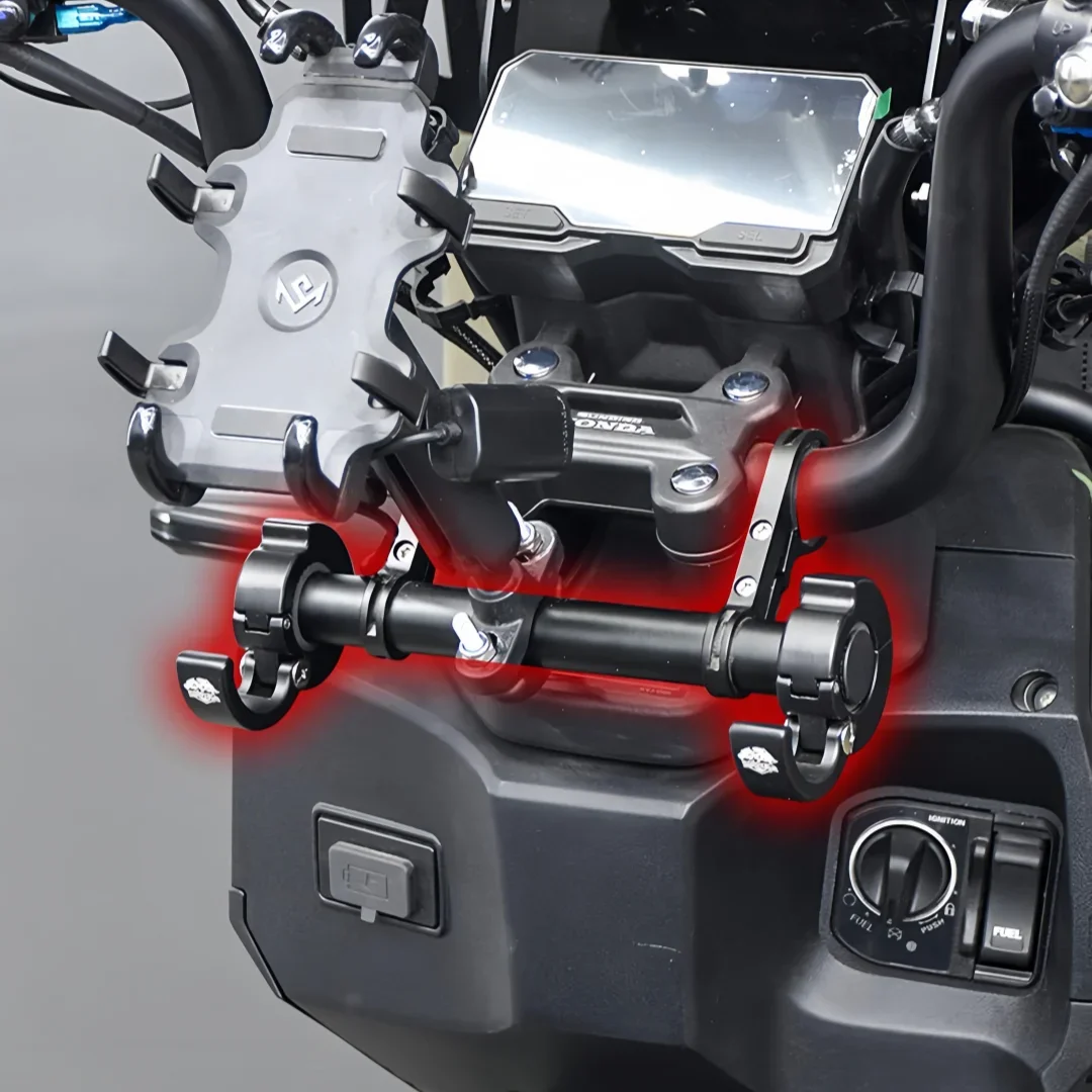 FOR Expandable Handlebar Cross Support Bar with round Hanging Hook And Anti-slip Phone Holder for Daily Riding Square X125