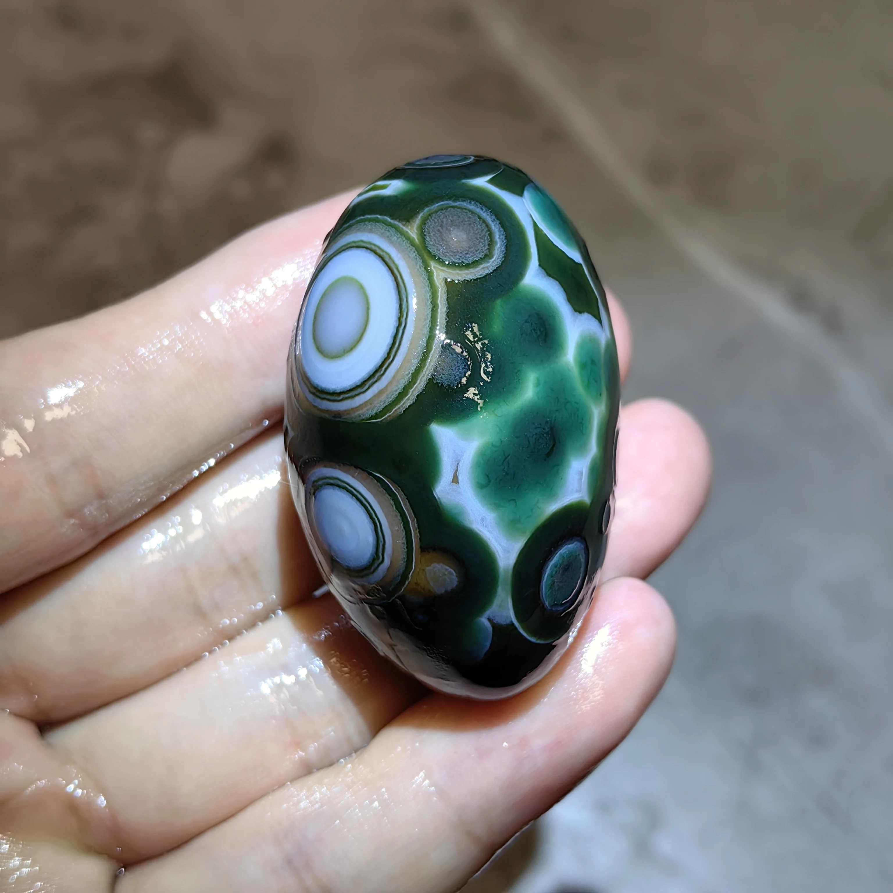 Premium Black & Green Agate 