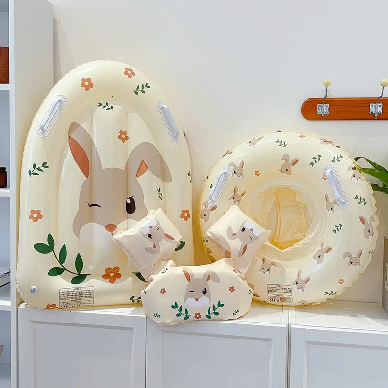 Treinamento de natação de segurança flutuante piscina flutuador dos desenhos animados braço bebê float manga maiô espuma balanço anel poça jumper para 2-8 anos