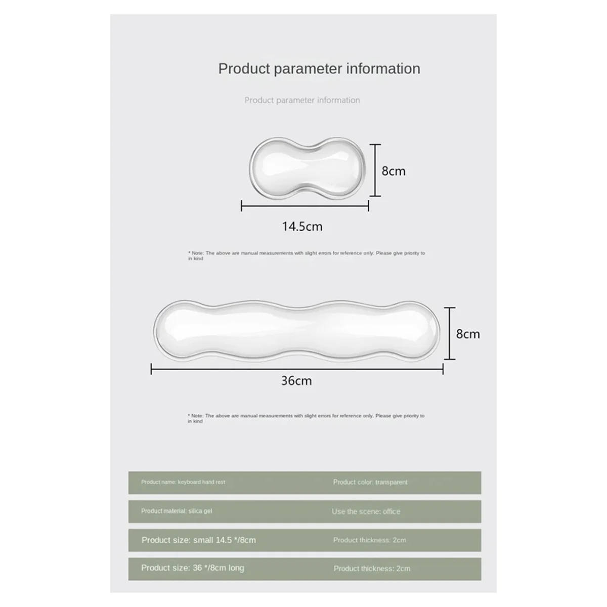 لوحة ماوس GOB-oRubber مع مسند للمعصم، وصينية لوحة المفاتيح، ومسند مكتب شفاف من السيليكون غير قابل للانزلاق