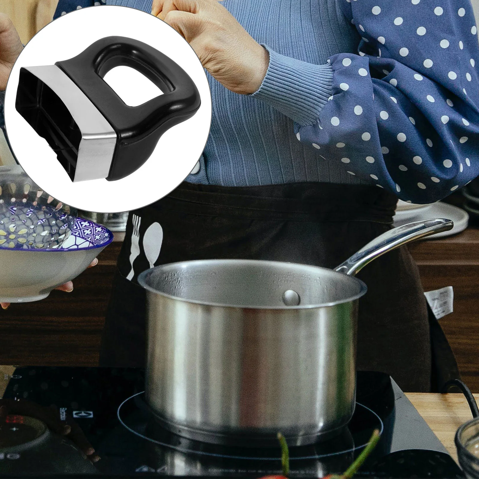 

2pcs Pot Handle 1-Hole Heat-Resistant Replacement For Frying Pan Universal Side Grip Kitchen Cookware Accessories Removable