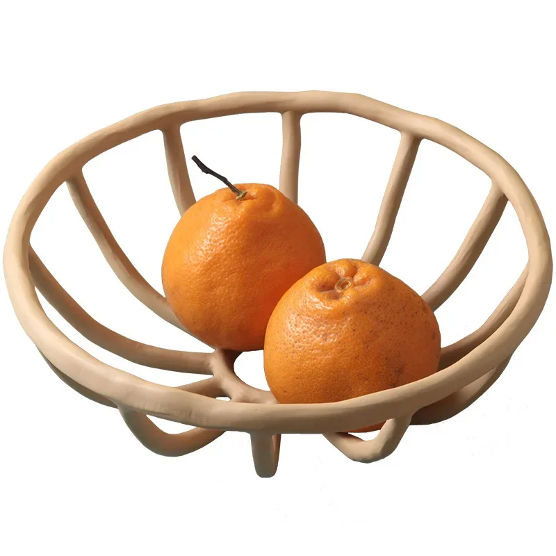 Nordic Creative HOLLOW Resin Fruit Tray Home Living Room Porch Desktop Fruit Plate Snack Candy Bowl Furnishings Crafts