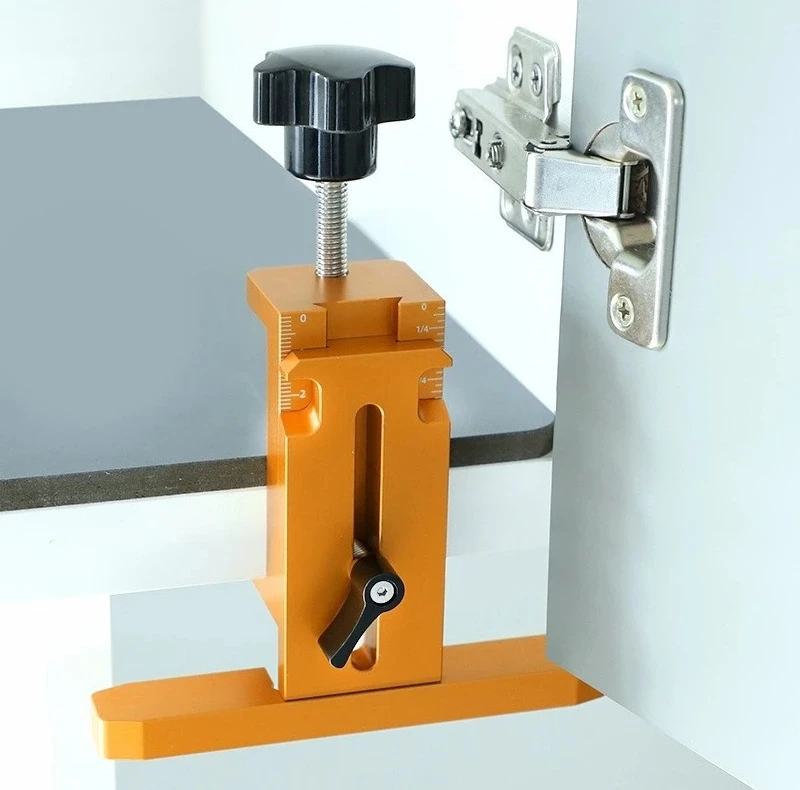 Lockable Aluminum Woodworking Jig Graduated Cabinet Door Holder Used for Closet Kitchen Hardware Mounting Tool
