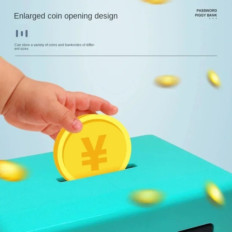 Sicuro Mini sicuro creativo a forma di cartone animato regalo per bambini Password sblocco risparmio banca di maiali deposito giocattolo per bambini può