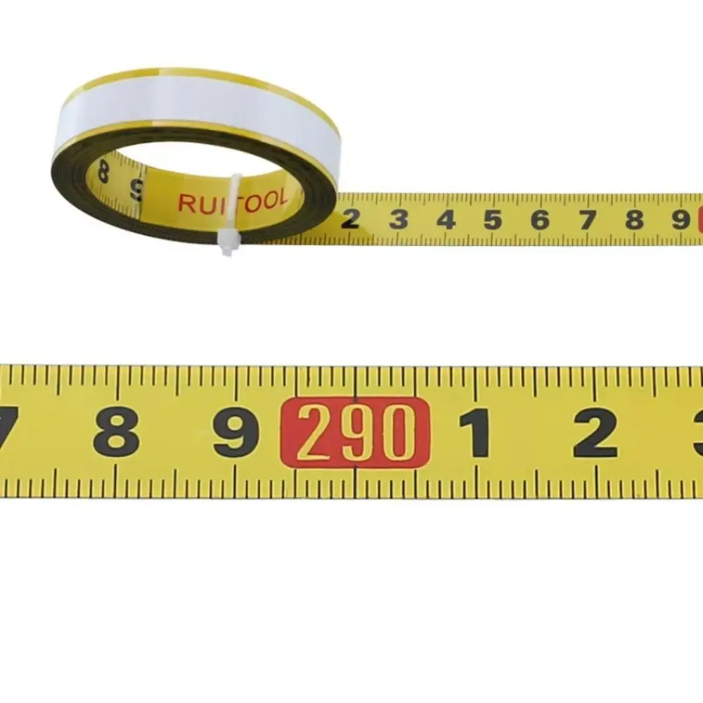 High Quality Self-Adhesive Measuring Tape Metric Scale 13MM Width Metal Tape Measure Steel Material 1-5 Meters Workbench Ruler