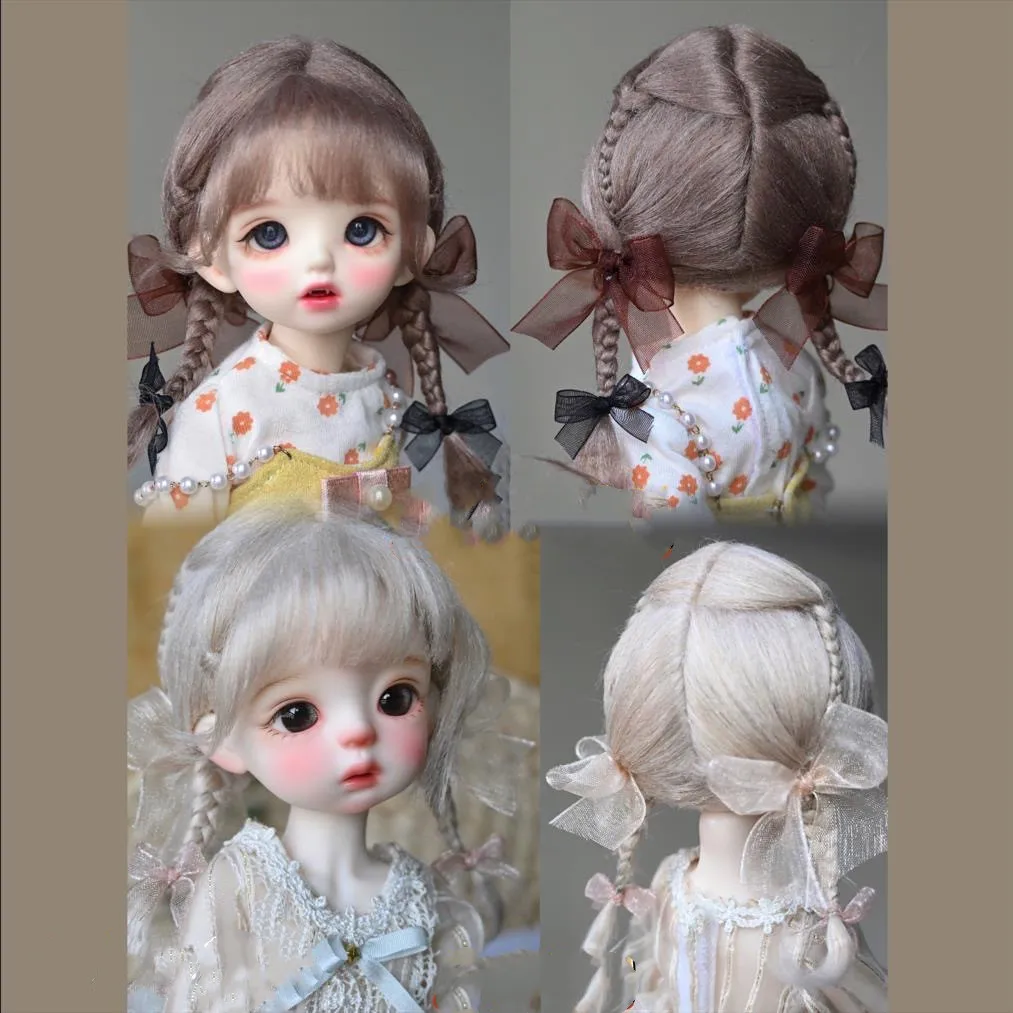 Free Shipping OB11 Doll Wig, 1/3 1/4 1/6 1/8 BJD Hair, Cute DIY Toys Accessories