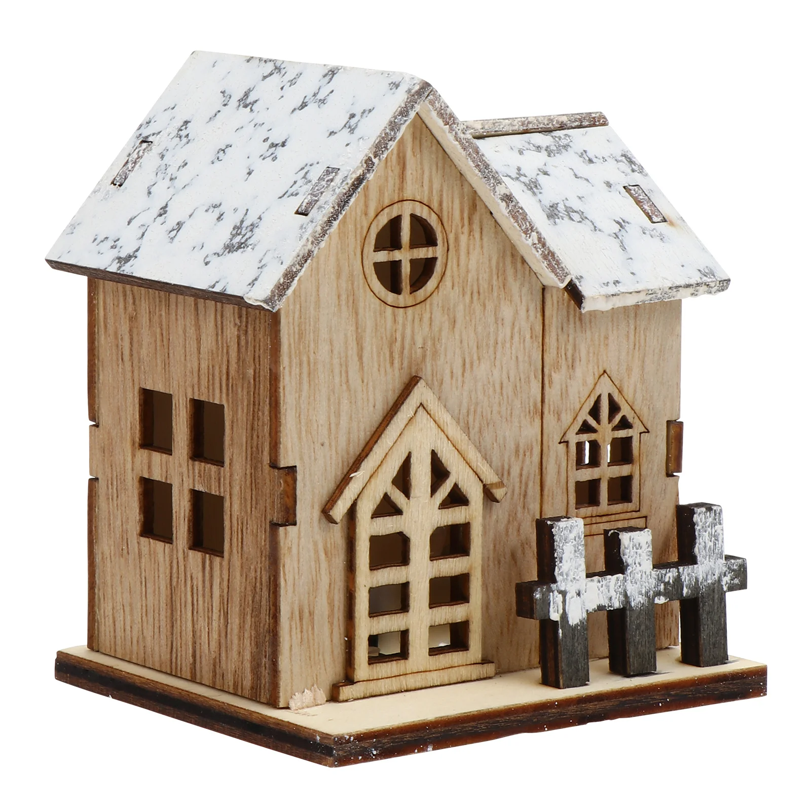 

1Pcs Xmas LED Luminous Mini Wooden Decor Christmas Desktop Ornament for Office Bedroom Xmas Festival Unique Christmas Gift