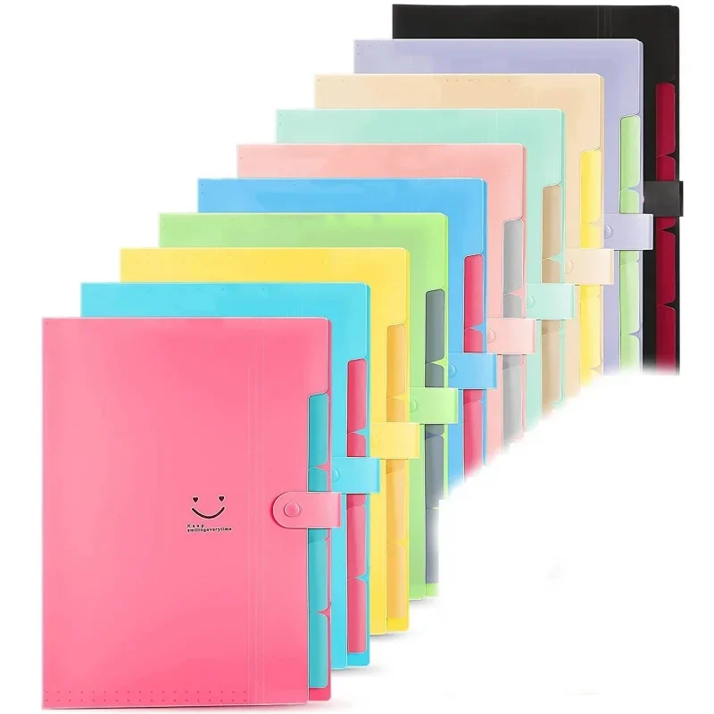 Colorful Single Layer Paper File Folder Book Pencil Pen Case Bag File Document Bags Supplies File Folder