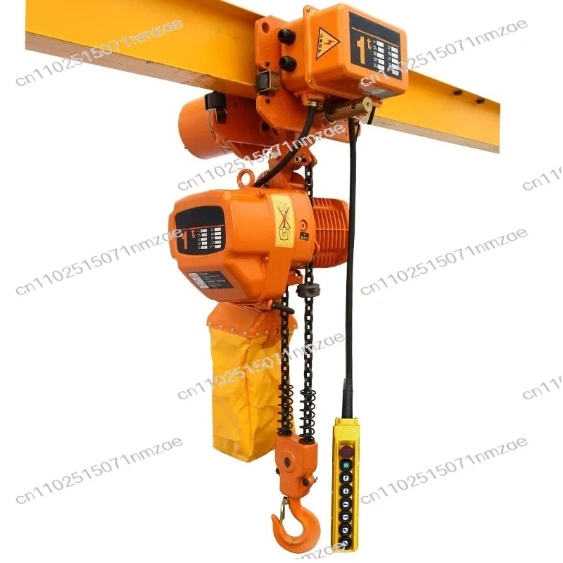 1100W/1500W 220V Portable Electric Crane, Fixed Single Chain Industrial Hoist