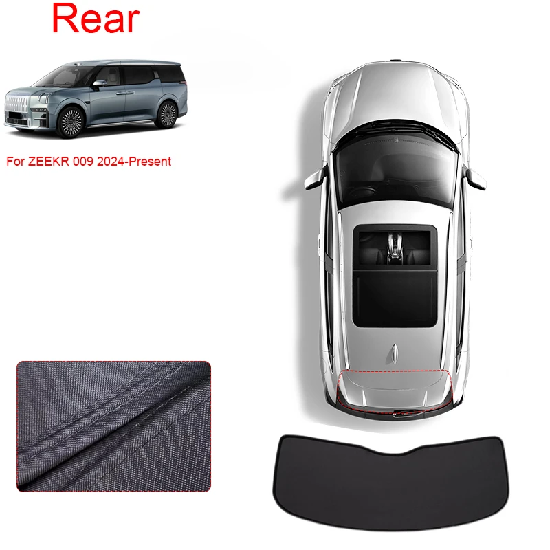 Car Black Windows Privacy Sunshade For ZEEKR 009 2024-Present Auto