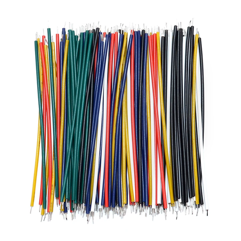 24AWG перемычка 8 см DIY Kit 120 шт./лот 6 цветов луженый макетный кабель для пайки печатной платы электронные провода