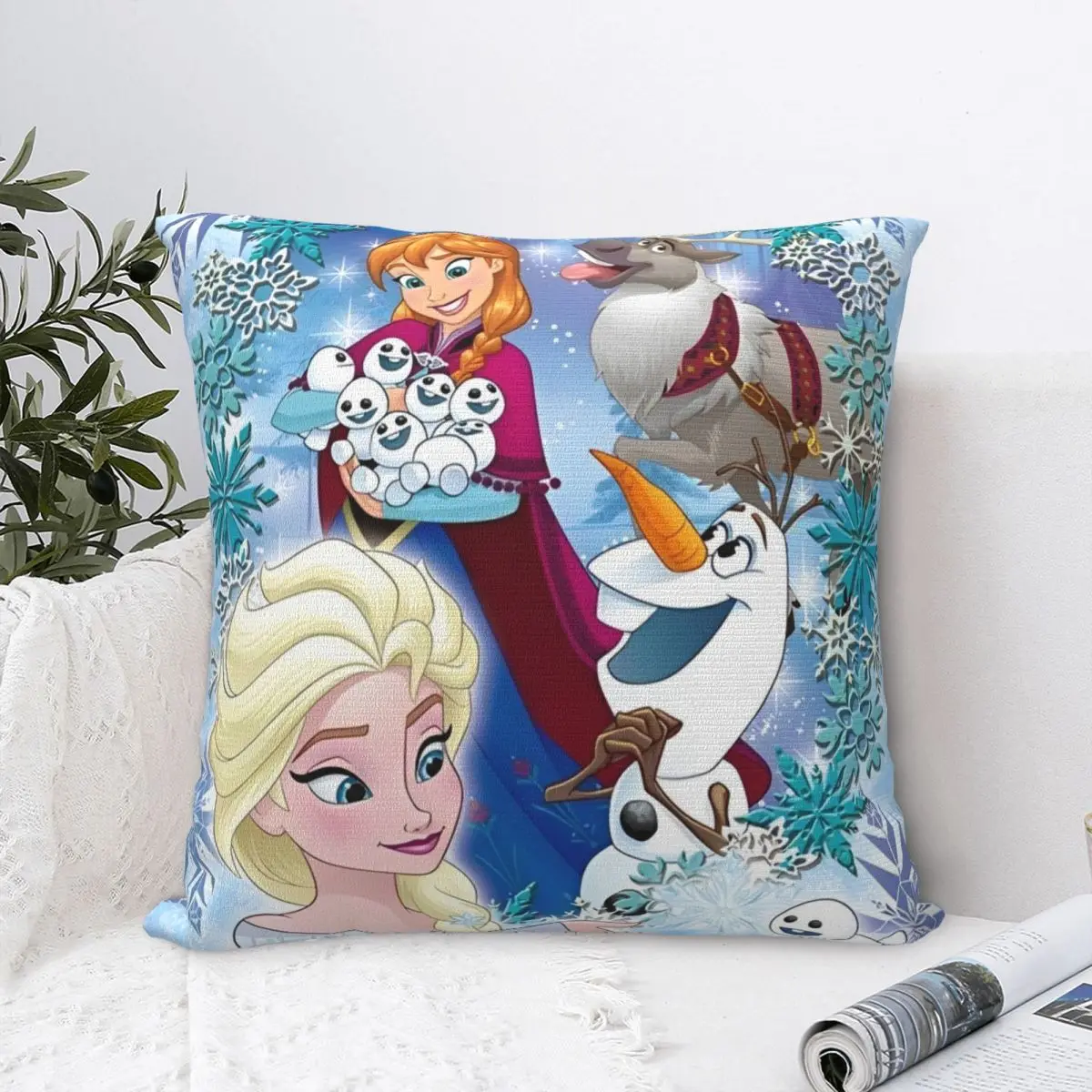 Pillow Cover Frozen 2 Elsa Anna Valentine's Day Cushion Cover Kawaii Pillow Case For Wedding Party Home Decor Pillowcases