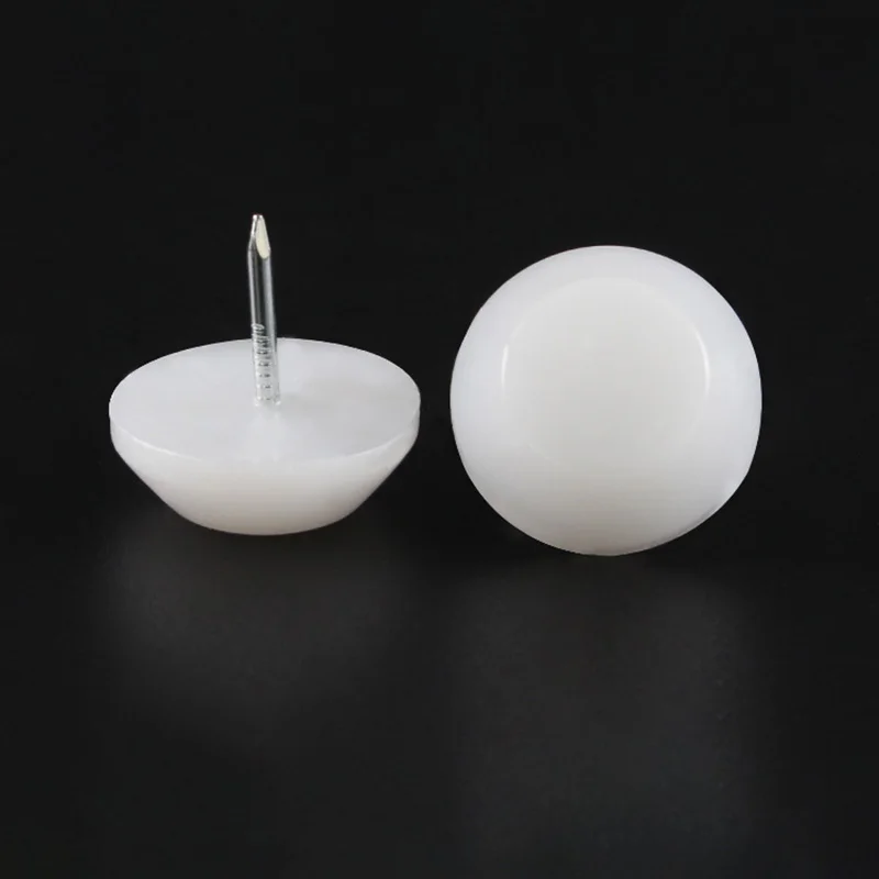 10Pcs Furniture Feet Glide Nail Screw-in Round Chair Table Leg Protector Plastic